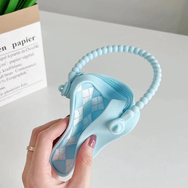 Mini Diamond Shaped Silicone Shoulder Bag Blue Women's Bags & Handbags