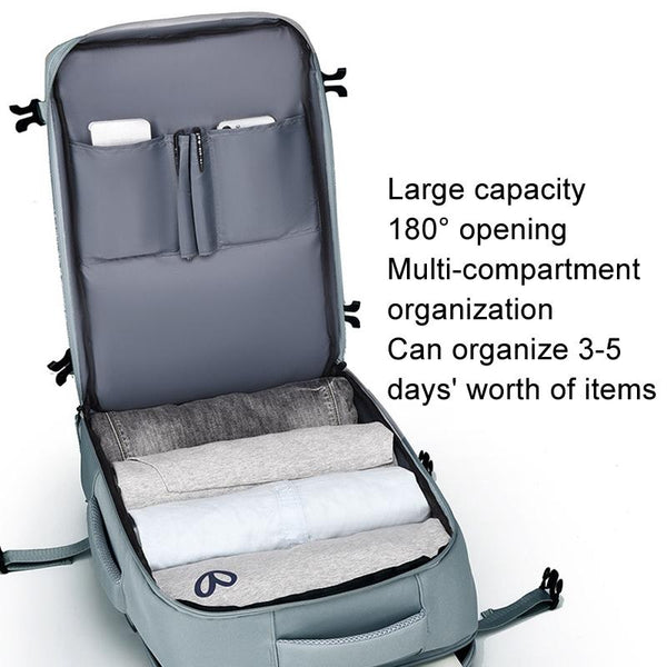 Parallel Deals Spacious Travel Backpack For Laptops Light Blue Laptop Cases & Bags