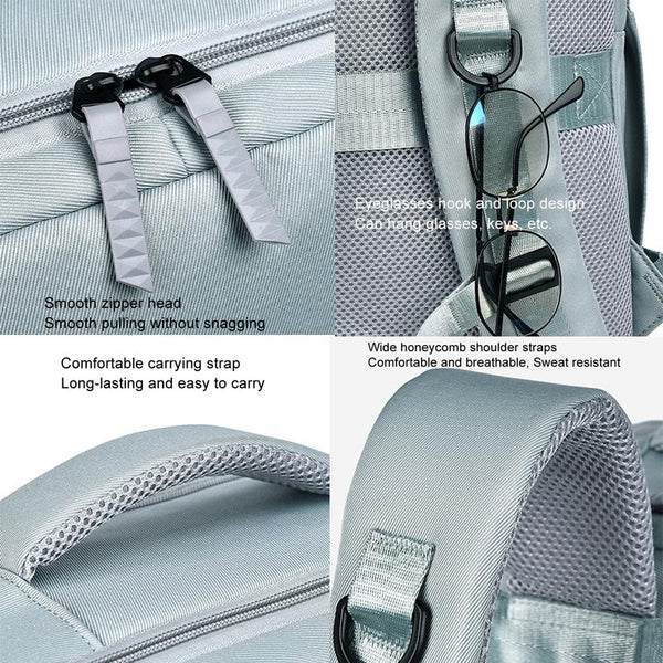 Parallel Deals Spacious Travel Backpack For Laptops Light Blue Laptop Cases & Bags