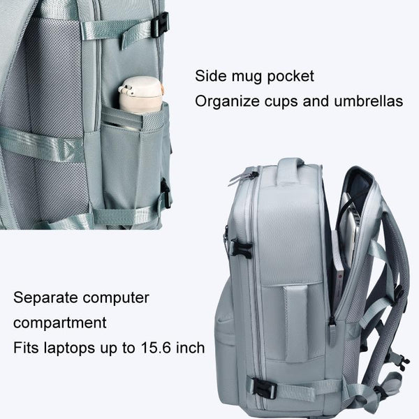 Parallel Deals Spacious Travel Backpack For Laptops Light Blue Laptop Cases & Bags