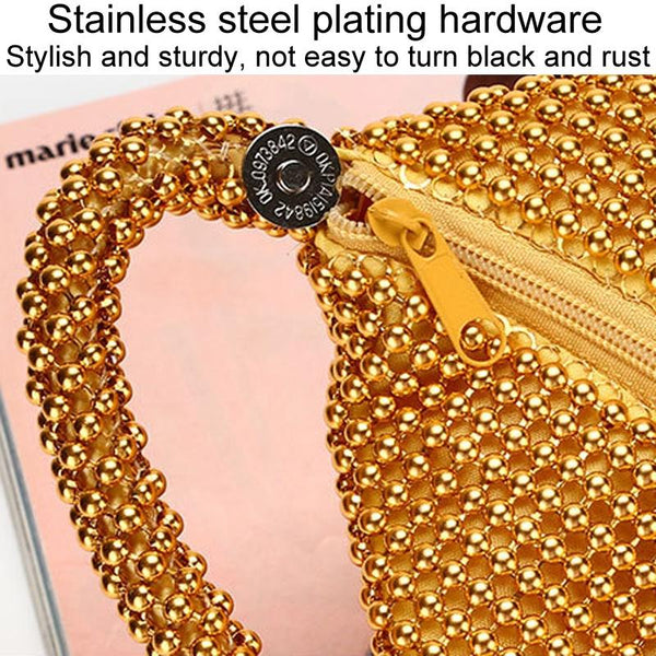 Soft Beaded Ladies Clutch Bag For Banquets Silver Women's Bags & Handbags