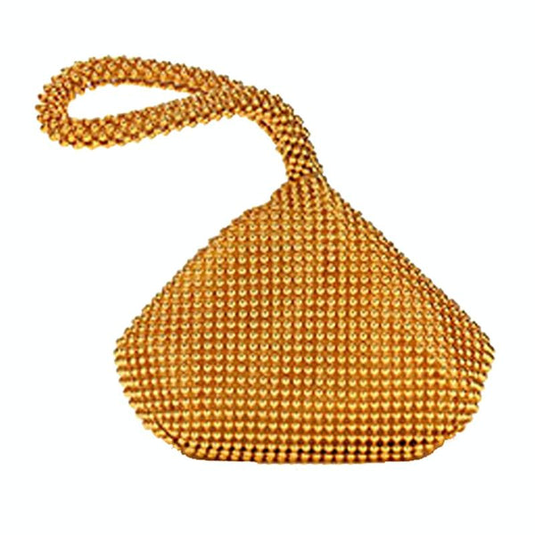 Soft Beaded Ladies Clutch Bag For Banquets Silver Women's Bags & Handbags