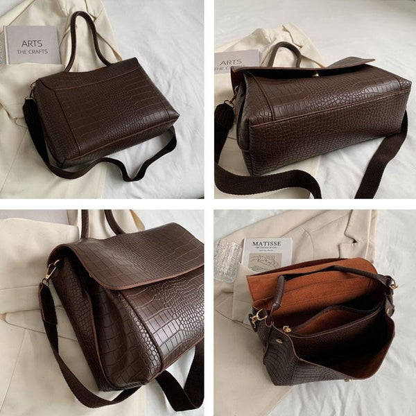 Stylish Winter Crossbody Tote For Women Brown Women's Bags & Handbags