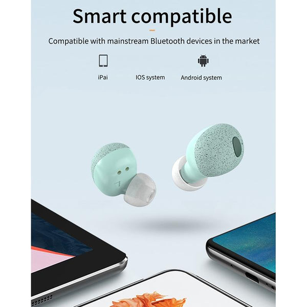 Calante T2s 5D Sound Effect Wireless Bluetooth 5.0 Earphone With Magnetic Charging Box Pink Earbuds