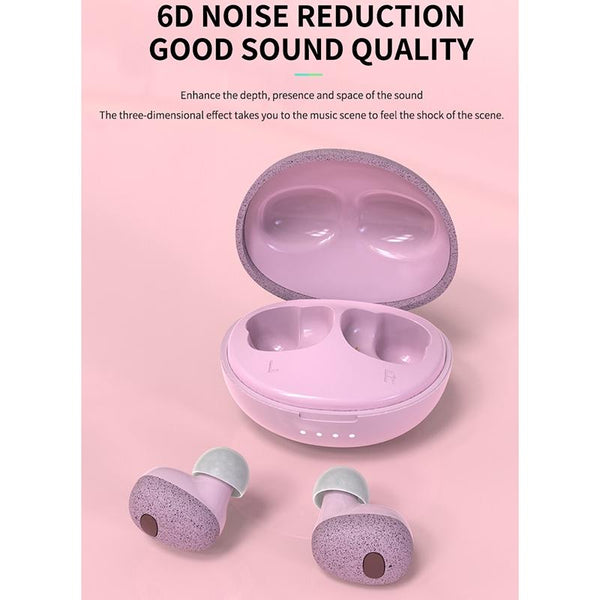 Calante T2s 5D Sound Effect Wireless Bluetooth 5.0 Earphone With Magnetic Charging Box Pink Earbuds