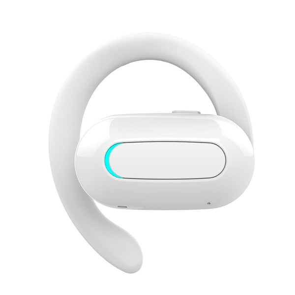 M F9 Rotatable Ear Mounted Enc Call Noise Reduction Bluetooth Stereo Sports Earphones White Earbuds