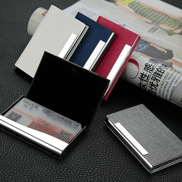 Stainless Steel Card Holder Sleek Business Accessory Black Business Card Holders