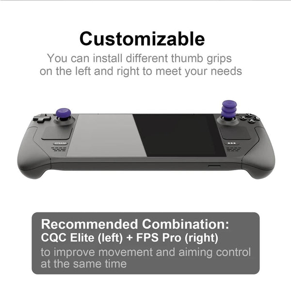 Anti Skid Joystick Cap Set For Steam Deck Console Button Combo Purple Controllers & Attachments
