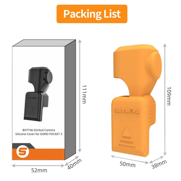Silicone Protective Case For Dji Pocket 3 Orange Camera Cases Bags & Covers