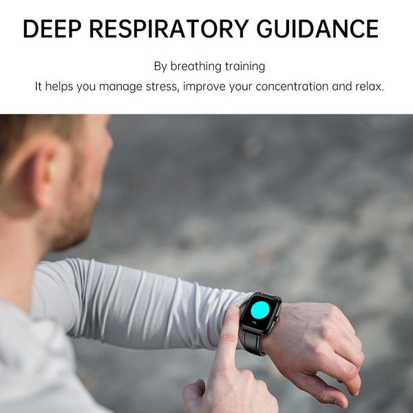 1.91 Inch Ip67 Waterproof Silicone Band Smart Watch Support Ecg / Non Invasive Blood Glucose Measurement Red Smart Watches