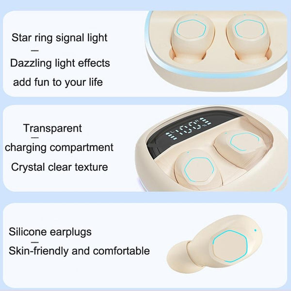 Wireless In Ear Tws Earphone For Hifi Music And Gaming Purple Earbuds