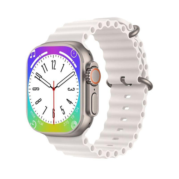 1.5 Inch Silicone Band Smart Watch Bluetooth Call / Heart Rate Blood Pressure Oxygen White Smart Watches