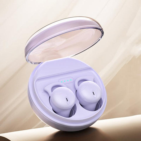 Comfortable Wireless Bluetooth Earphones Noise Canceling Purple Earbuds