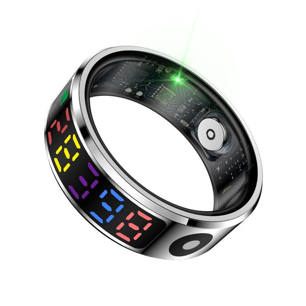 Smart Ring Heart Rate Blood Oxygen Sleep Sports Size 12 Silver Activity Trackers