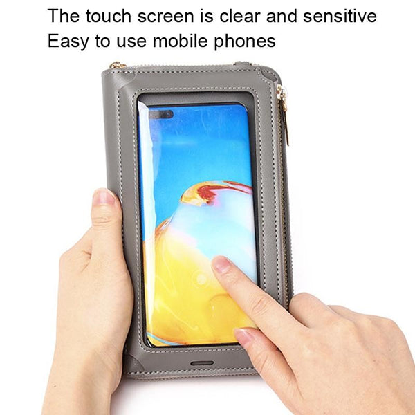 Touch Screen Cross Body Phone Bag Large Capacity Black Bags