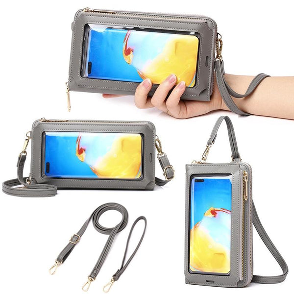 Touch Screen Cross Body Phone Bag Large Capacity Black Bags