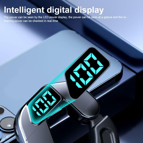 Digital Display Bone Conduction Bluetooth Headset Sporty Design Pink Headsets