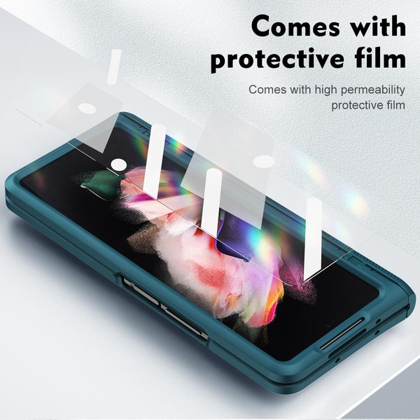 Shockproof Secure Hinge Phone Case For Samsung Galaxy Z Fold 4 5G_Blue Cases Covers & Skins