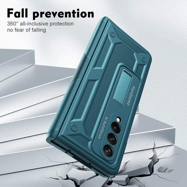 Shockproof Secure Hinge Phone Case For Samsung Galaxy Z Fold 4 5G_Blue Cases Covers & Skins