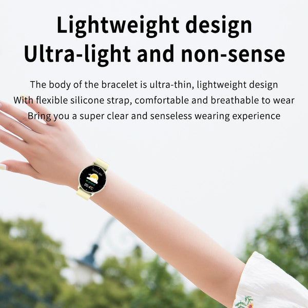 1.28 Inch Touch Screen Ip67 Waterproof Smart Watch Support Blood Pressure Monitoring Sleep Heart Rate Yellow Smart Watches