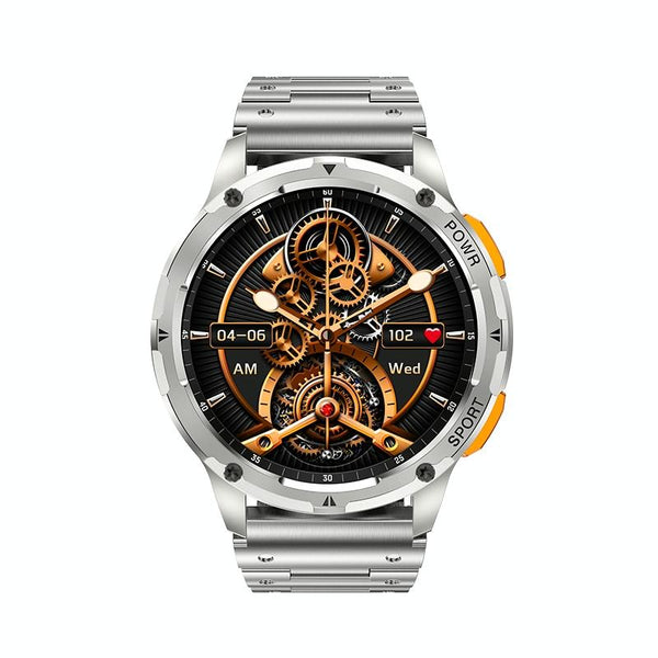 1.43 Inch Amoled Round Screen Steel Strap Smart Watch Black Smart Watches