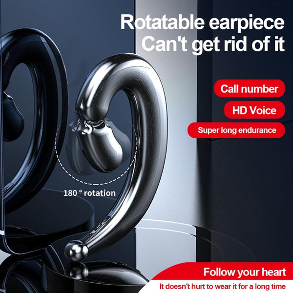 M520 Ear Mounted Stereo Bone Conduction Sports Bluetooth Earphone Pink Earbuds