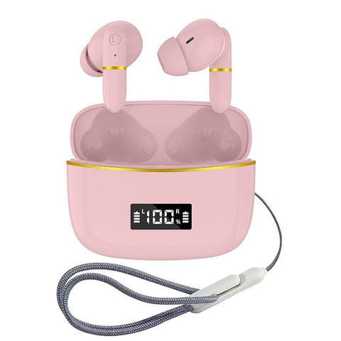 Wireless In Ear Earphones With Digital Charging Case J2 Pink Earbuds