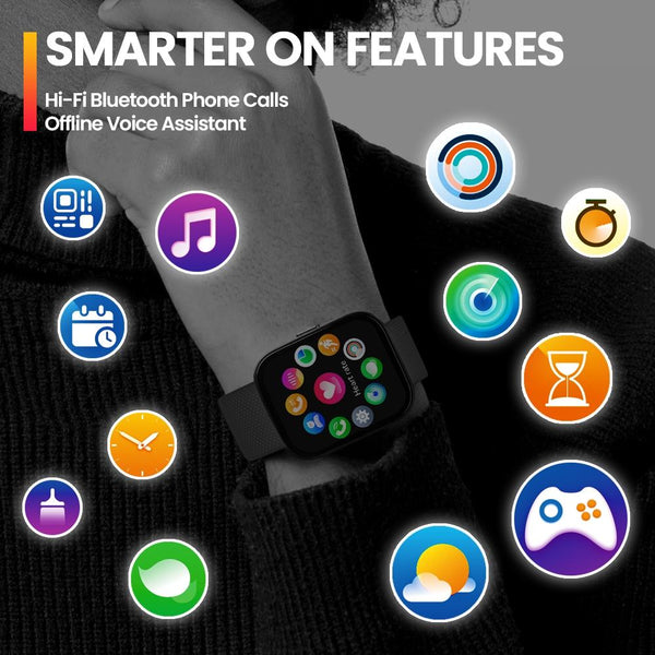 2.15 Inch Ip68 Waterproof Fitness Smart Watch Starlight Silver Smart Watches