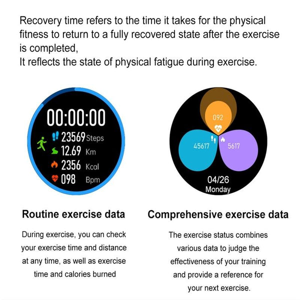 Smart Leather Watch With Colour Screen Gold Smart Watches