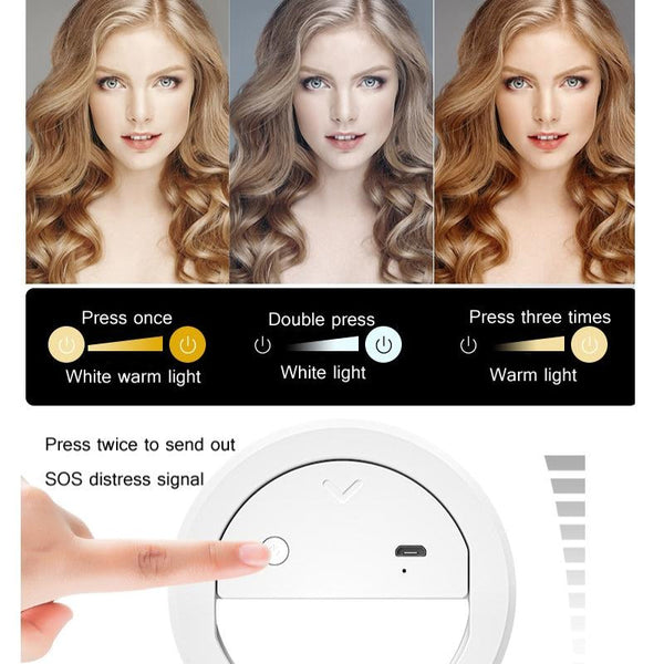 2 Pack Large Capacity Live Video Conference Ring Light For Mobile Phone Selfies_Mouse Ears Selfie Lights