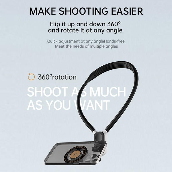 Versatile Magnetic Neck Holder For Phones And Action Cameras_Beige Other Camera & Photo Accs