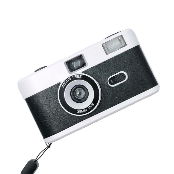Retro Manual Reusable Film Camera For Kids No Film_Black White Digital Cameras
