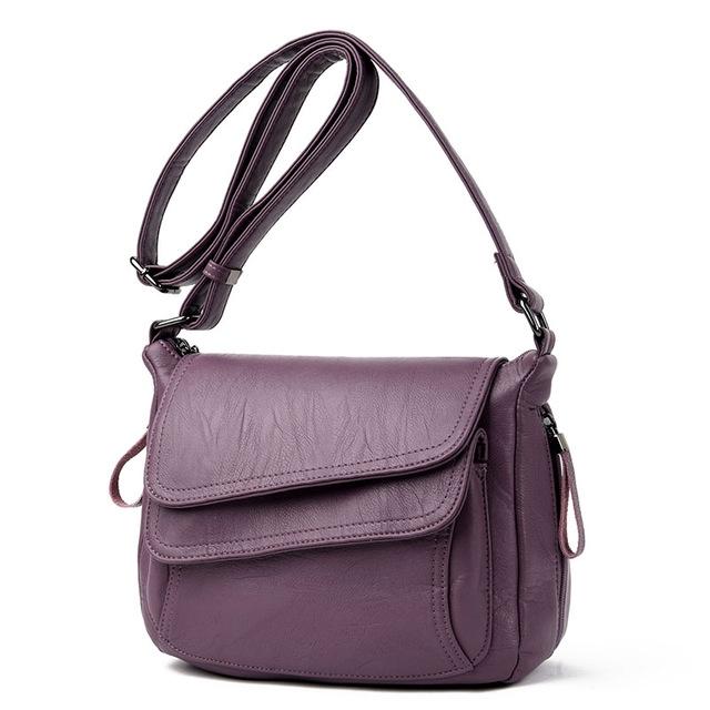 Stylish Leather Shoulder Bag For Summer Purple Women's Bags & Handbags