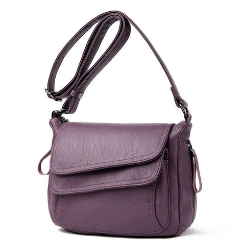 Stylish Leather Shoulder Bag For Summer Purple Women's Bags & Handbags