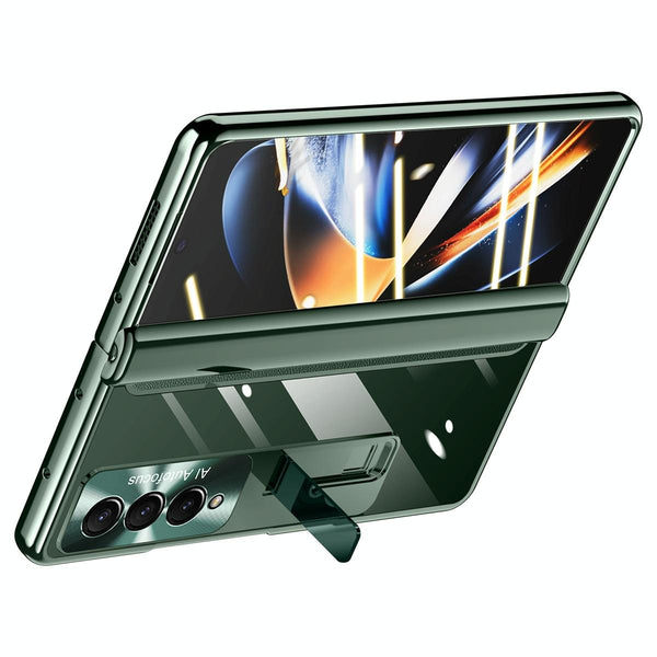 For Samsung Galaxy Z Fold4 5G Full Body Hinge Case Electroplated Green Cases Covers & Skins