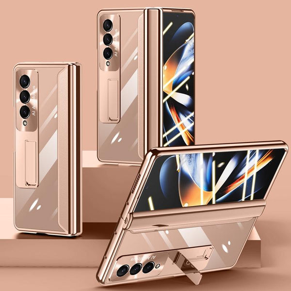 For Samsung Galaxy Z Fold4 5G Full Body Hinge Case Electroplated Green Cases Covers & Skins