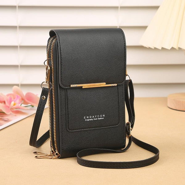 Multifunctional Touch Screen Crossbody Bag Black Bags