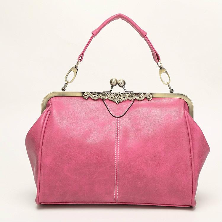 Retro Shoulder Bag For Women Messenger Style Rose Red Women's Bags & Handbags