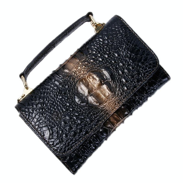 Versatile Lady Crossbody Wrist Bag Multi Functional Crocodile Head Yellow Women's Bags & Handbags