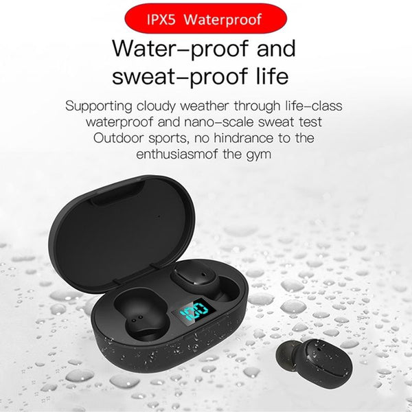 E6s Led Display Tws Wireless Bluetooth Earphone Earbuds