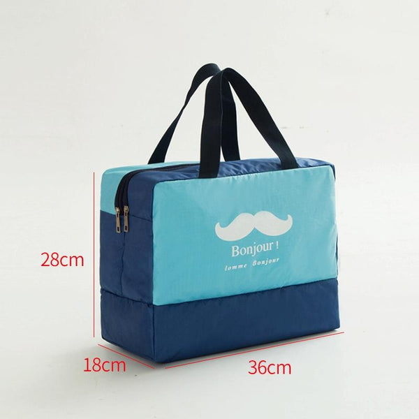 Travel Bag Waterproof Oxford Cloth Blue Smiley Face Other Luggage
