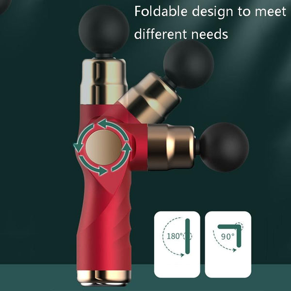 Pink Gold Compact Lcd Muscle Massager With Mini Fascia Gun Massagers