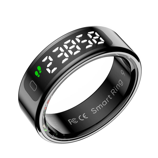 Smart Ring Heart Rate Blood Oxygen Sleep Sports Size 10 Silver Activity Trackers