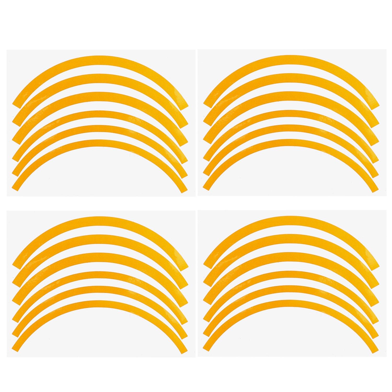 Wheel Hub Sticker Set For Scooter / Bike Electric Vehicle 2 Pcs Yellow Accessories Parts