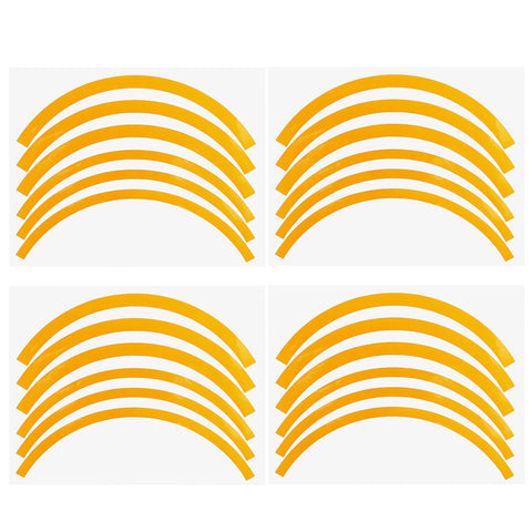 Wheel Hub Sticker Set For Scooter / Bike Electric Vehicle 2 Pcs Yellow Accessories Parts