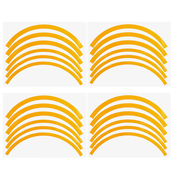 Wheel Hub Sticker Set For Scooter / Bike Electric Vehicle 2 Pcs Yellow Accessories Parts