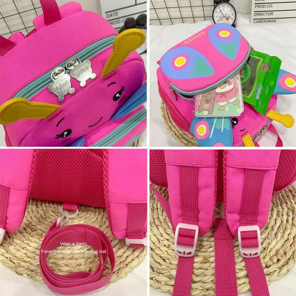 Girls Butterfly Backpack Compact And Colourful Rose Red Women Backpacks