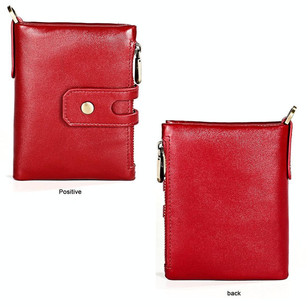 Rfid Leather Mens Wallet With Card Holder Red Wallets