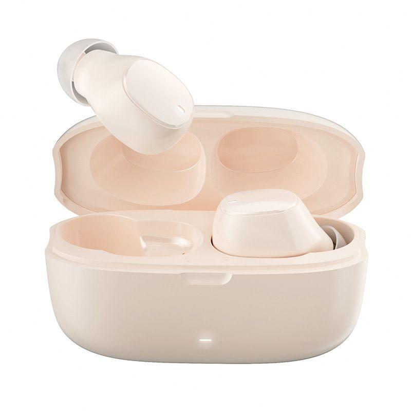 Wireless Earphones With Ai Noise Cancelling Mic And Bluetooth 5.3 Skin Colour Earbuds