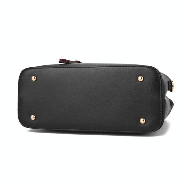 2 In 1 Women Casual Fashion Messenger Handbags Large Capacity Bag Black Women's Bags & Handbags